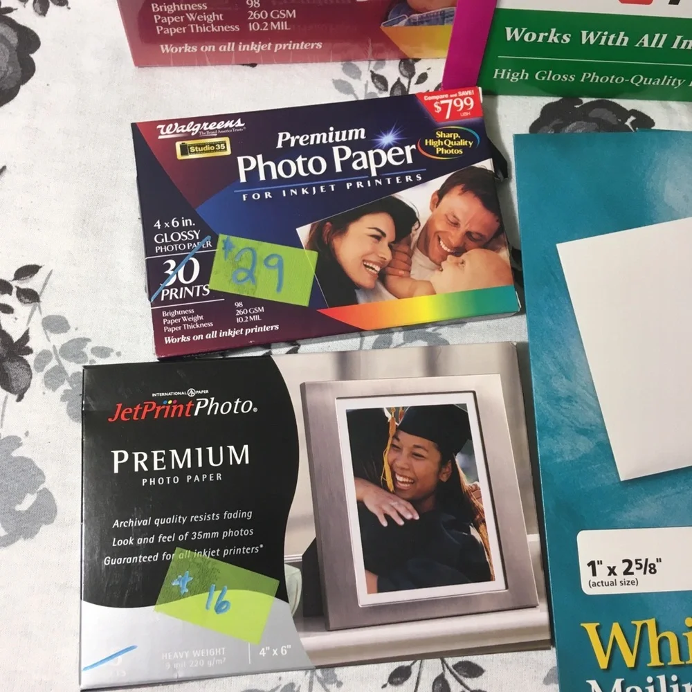 Photo Paper, Labels & Gift bags